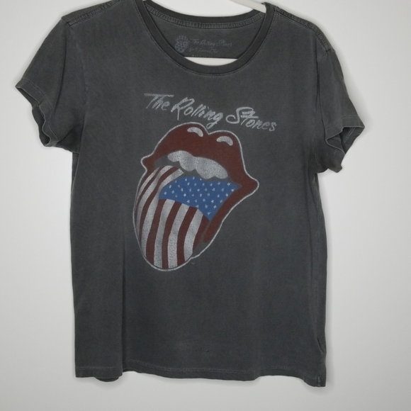 Lucky Brand Gray Rolling Stones Tshirt 